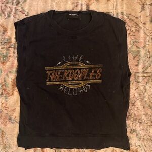 The Kooples Black and Gold Graphic Tee